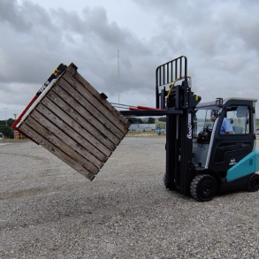 Kassevender til gaffeltruck
