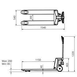 Pallelfter med quicklift