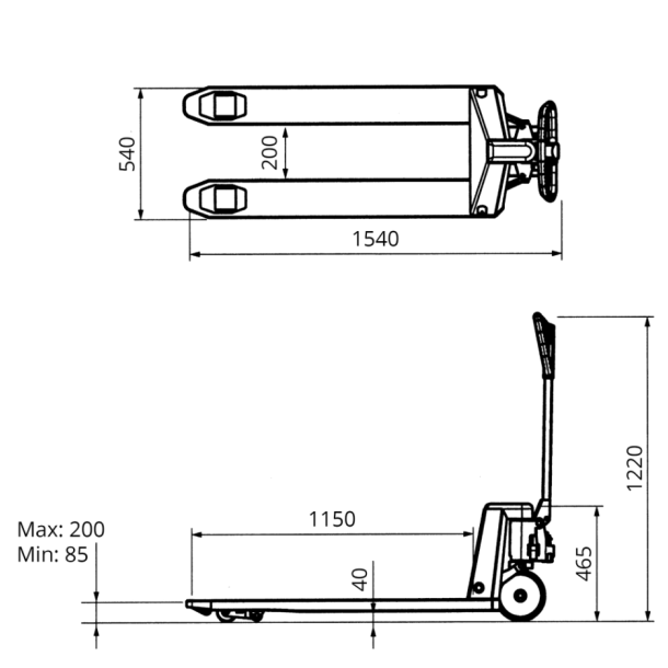 Pallelfter med quicklift