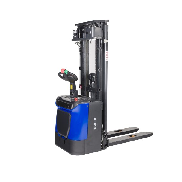 Elektrisk stabler med frilft og stplade 1200 kg