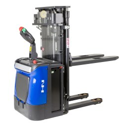 Elektrisk stabler med frilft og stplade 1600 kg